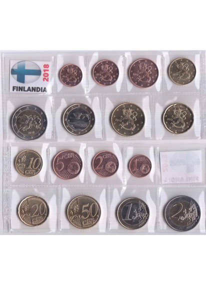 FINLANDIA serie completa 8 monete 2018 Fdc